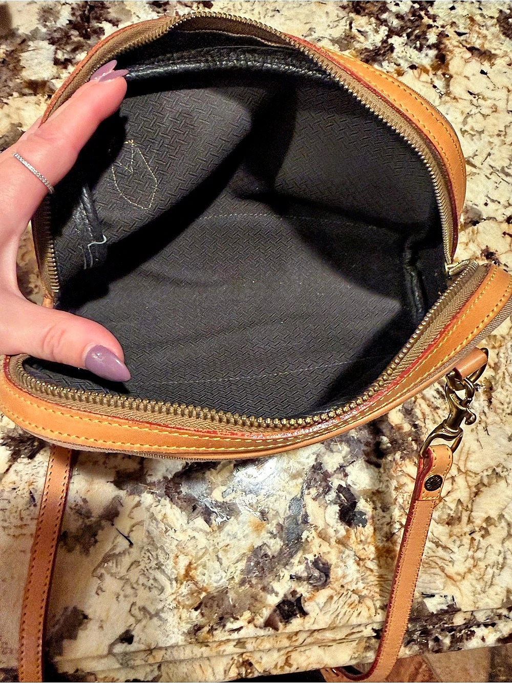 Dooney & Bourke Vintage Canvas Crossbody Bag with Leather Trim and Hang Tag - Picture 12 of 12